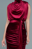 Long Burgundy Velvet Evening Dress ABU2668