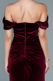 Long Burgundy Velvet Evening Dress ABU2672