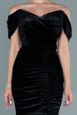 Long Black Velvet Evening Dress ABU2672