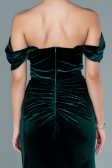 Long Emerald Green Velvet Evening Dress ABU2672