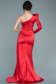 Long Red Satin Evening Dress ABU2676