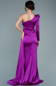 Long Violet Satin Evening Dress ABU2676