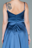 Indigo Long Satin Evening Dress ABU1601