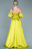 Long Pistachio Green Satin Evening Dress ABU2614