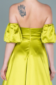 Long Pistachio Green Satin Evening Dress ABU2614