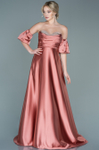 Long Onion Skin Satin Evening Dress ABU2614