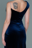 Long Navy Blue Velvet Evening Dress ABU2687