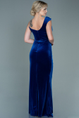 Long Sax Blue Velvet Evening Dress ABU2687