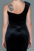 Long Black Velvet Evening Dress ABU2687