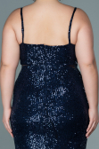 Short Navy Blue Plus Size Evening Dress ABK1539