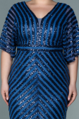 Indigo Long Plus Size Evening Dress ABU2309