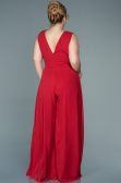 Red Chiffon Plus Size Evening Dress ABT082