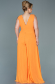 Orange Chiffon Plus Size Evening Dress ABT082