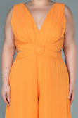 Orange Chiffon Plus Size Evening Dress ABT082