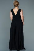 Black Chiffon Plus Size Evening Dress ABT082