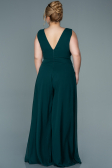 Emerald Green Chiffon Plus Size Evening Dress ABT082