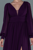 Purple Long Chiffon Evening Dress ABU1702