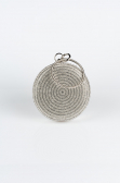 Silver Plaster Fabric Box Bag V371