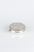 Silver Plaster Fabric Box Bag V371
