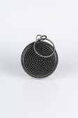 Black Plaster Fabric Box Bag V371