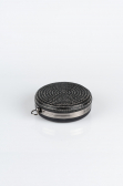 Black Plaster Fabric Box Bag V371