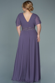 Long Lavender Chiffon Plus Size Evening Dress ABU2755
