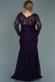 Purple Long Laced Oversized Evening Dress ABU1574