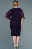 Midi Purple Plus Size Evening Dress ABK1567