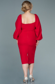 Midi Red Oversized Evening Dress ABK930