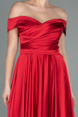Long Red Satin Evening Dress ABU2750