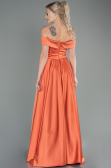 Long Orange Satin Evening Dress ABU2750