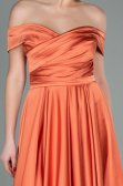 Long Orange Satin Evening Dress ABU2750
