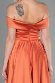 Long Orange Satin Evening Dress ABU2750