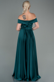 Long Emerald Green Satin Evening Dress ABU2750