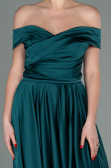 Long Emerald Green Satin Evening Dress ABU2750