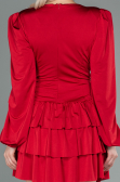 Short Red Satin Invitation Dress ABK1561