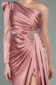 Long Onion Skin Satin Evening Dress ABU2676