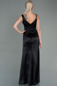 Long Black Satin Evening Dress ABU2771