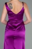 Long Violet Satin Evening Dress ABU2771