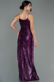 Plum Long Scaly Prom Gown ABU1880