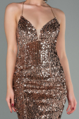 Long Cappuccino Velvet Mermaid Evening Dress ABU2787