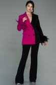 Fuchsia-Black Night Dress SN334