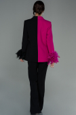 Fuchsia-Black Night Dress SN334