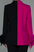 Fuchsia-Black Night Dress SN334