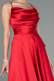 Midi Red Satin Invitation Dress ABK1586