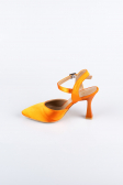Orange Satin Evening Shoe AB1086
