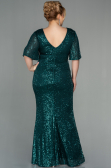 Long Emerald Green Scaly Plus Size Evening Dress ABU2796