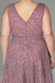 Rose Colored Long Plus Size Evening Dress ABU2537