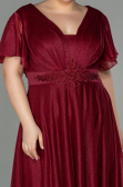 Burgundy Long Plus Size Evening Dress ABU2498