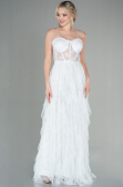 Long White Evening Dress ABU2822